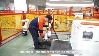 Moveable Cobot Welding Workstation for Steel Structure#cobot #weldingrobot #Yooheart robot