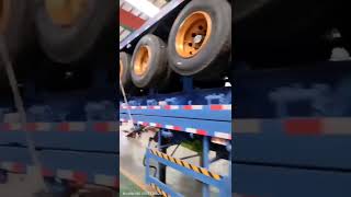 3 units 4 Axles Flatbed Semi Trailer Stack Together Ready to Ship