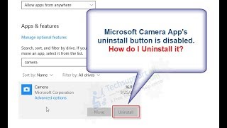 How to uninstall and reinstall Microsoft Camera app in Windows 10