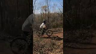 Huge mountain bike jump