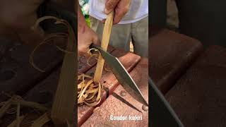 Condor kukri is great for making shavings for the fire #bushcraft #everglades #bushcraftsurvival