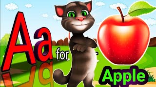 ABCD Kid's cartoon A to Z Alphabet letter A for Apple B For Ball C for Cat D for Dog