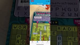 $100 Winner on $20 Teal Instant Prize Crossword Calottery Scratcher HD.