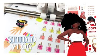 STUDIO VLOG | MATTE STICKER PAPER FAIL, UPDATING DESIGNS & NEW DIVA DOLL | TAWANA SIMONE✿