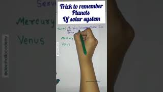 Trick to remember planets of solar system | for kids | science #gktricks #gk