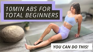 10min Total Beginner ABS Workout - You can do THIS!