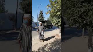 🇲🇦 Military vehicles driving on the road in Morocco 🇲🇦