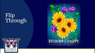 Coloring Book Kim-Relaxing Flowers Coloring Book