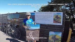 State Senator Glazer Fund Bike Turnout Project#2019-05 on Mount Diablo!