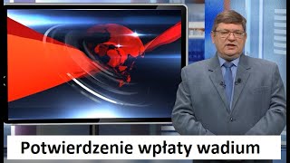 Potwierdzenie wpłaty wadium dołączane do oferty