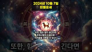 2024년 10월 7일 개띠, 돼지띠 오늘의운세!! #오늘의운세 #띠별운세 #운세 #개띠운세 #돼지띠운세 #shorts