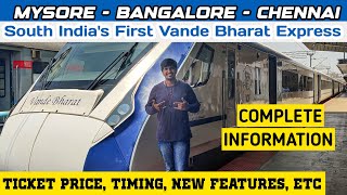 Mysore Bangalore Vande Bharat Express | India's Fastest Train | Mys Sbc Vande Bharat Express Timings