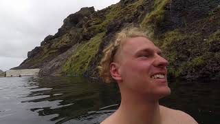 SWIMMING IN A HOT SPRING