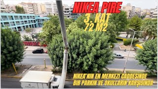 Nikea/Pire, 72m2, 3.Kat, Nikea'nin en merkezi caddesinde bir parkın ve okulların karşısında,210,000€