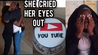 I suprised Jackie with the Monetization News / Watch her Reaction 😂😂