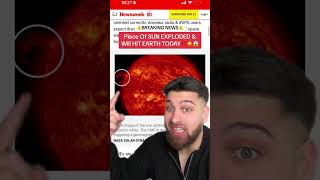 Piece Of SUN EXPLODES & WILL HIT EARTH TODAY…☪️😱🔥  #islam #muslim #judgementday #sun #shorts