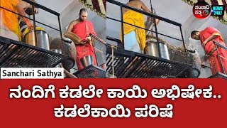 ನಂದಿಗೆ ಕಡಲೇ ಕಾಯಿ ಅಭಿಷೇಕ.. #sancharisathya #news #KadalekaiParishe