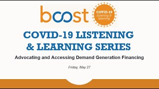 Listening & Learning Session 7: Advocating and Accessing Demand Generation Financing