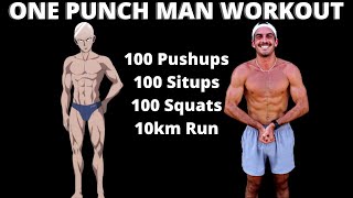 I DID THE ONE PUNCH MAN WORKOUT AS FAST AS POSSIBLE | SUB 1 HOUR