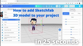 How to add Sketchfab models to your project on MyWebAR for Augmented Reality