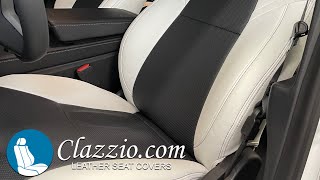 #satisfying Clazzio leather seat upgrade for #Tesla model 3