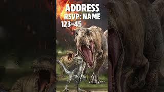 Jurassic World Themed Party Video Invitation