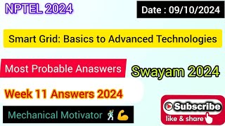 Smart Grid: Basics to Advanced Technologies WEEK 11