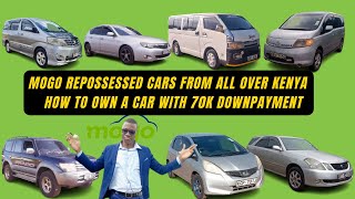 I visited MOGO KIAMBU car yard saw these offers for repossessed cars |YOU ONLY NEED 70K to own a car