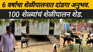 100 शेळ्यांचं शेळीपालन शेड, 6 वर्षाचा दांडगा अनुभव: goat farming: