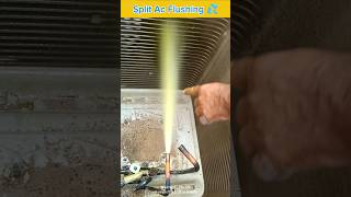 Split ac outdoor Flushing 💦 | Outdoor Flushing #shorts #acrepair #airconditioner #funny #viralvideo