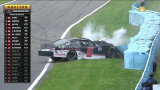 Matt Mills Hits The Tire Barrier - NASCAR Xfinity Series