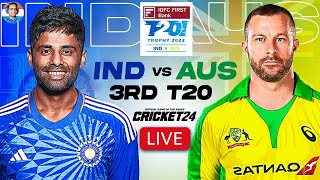 🔴LIVE: #generationnext India vs Australia 3rd T20I - Cricket24 PC @blackopsrebornyt