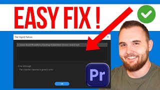 How To Fix The Importer Reported a Generic Error Premiere Pro CC (QUICK GUIDE)