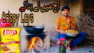 Crispy Potato Chips Lays Made By Little Farmer • Pakistan Street Food • Majid Joza