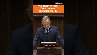 Posłowie ryknęli śmiechem po słowach Dudy