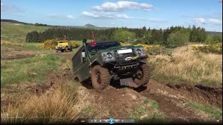 Landrover Defender 90 TD5 Power Churning up the Turf at Drumclog with BORDC