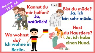 Часть 5: Ежедневные Вопросы и Ответы на Немецком | Упражнение на Разговорную Речь на Немецком