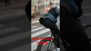 Girls Riding Cycling vs Boys Riding Cycling #shorts #shortvideo #viralvideo #youtubeshorts #ytshorts