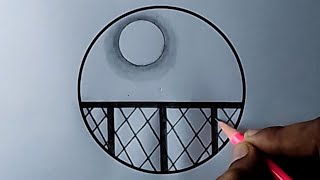 Circle Drawing - Easy Pencil Scenery - Easy And Simple Art Sketch