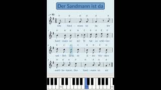 Der Sandmann ist da | deutsches Schlaflied für Kinder  #piano #tutorial #pianotutorial