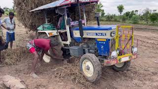 Swaraj 744 fe 2wd stuck in mud pulling out kubota mu4501 4wd