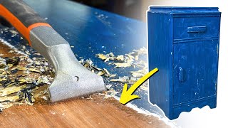 AMAZING Furniture Restoration Removing Paint & Laser Cutting | Creality Falcon2 Pro 40W