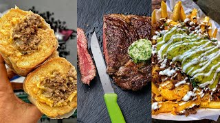 ASMR Steak & Meat Burger Cooking Compilation | Sizzling Sounds for Relaxation | #asmrcooking