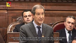 CALTAGIRONE: VISITA DEL PRESIDENTE DELLA REGIONE SICILIANA ON. NELLO MUSUMECI