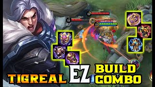 TIGREAL TRICK COMBO  🔥🔥 - BUILD AND EMBLEM - BUILD Top 1 Global TIGREAL MLBB