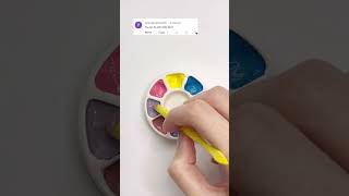 Color Mixing Tutorial: viewers request 🩷💛💙 #shorts #shorts #colors