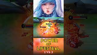 Ruby 1vs 3 Power of LIFESTEAL 😰😰🔥 #shorts #mobilelegends #mlbb