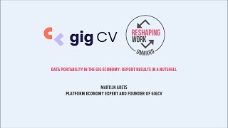 Martijn Arets - data portability in the gig economy | RW Onward 25 November