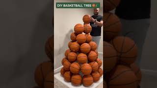 He made a Christmas tree out of basketballs🎄🏀 #christmas #basketball