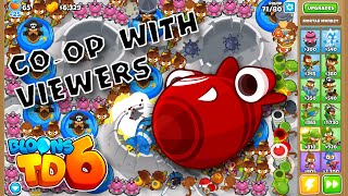 BTD6 co-op mode and challenges with viewers! (17) (LIVE STREAM)